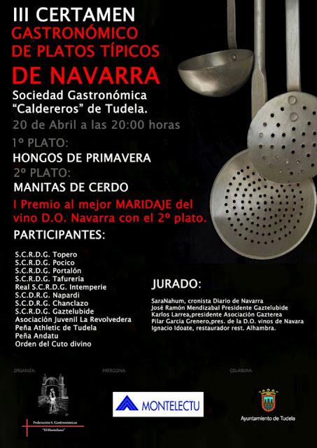 III CERTAMEN GASTRONÓMICO DE PLATOS TÍPICOS DE NAVARRA