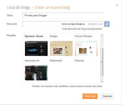 Tutorial Blogger: Comenzar un Blog