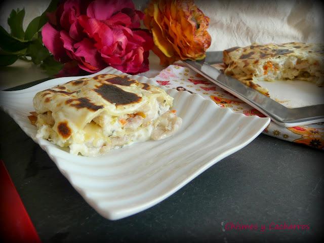 Lasaña de Pollo con Falsa Bechamel de Philadelphia a las Hiervas Provenzales ( Desafío en la Cocina) Lasaña de Pollo con Falsa Bechamel de Philadelphia a las Hiervas Provenzales ( Desafío en la Cocina)