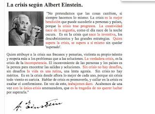 La crisis según Einstein