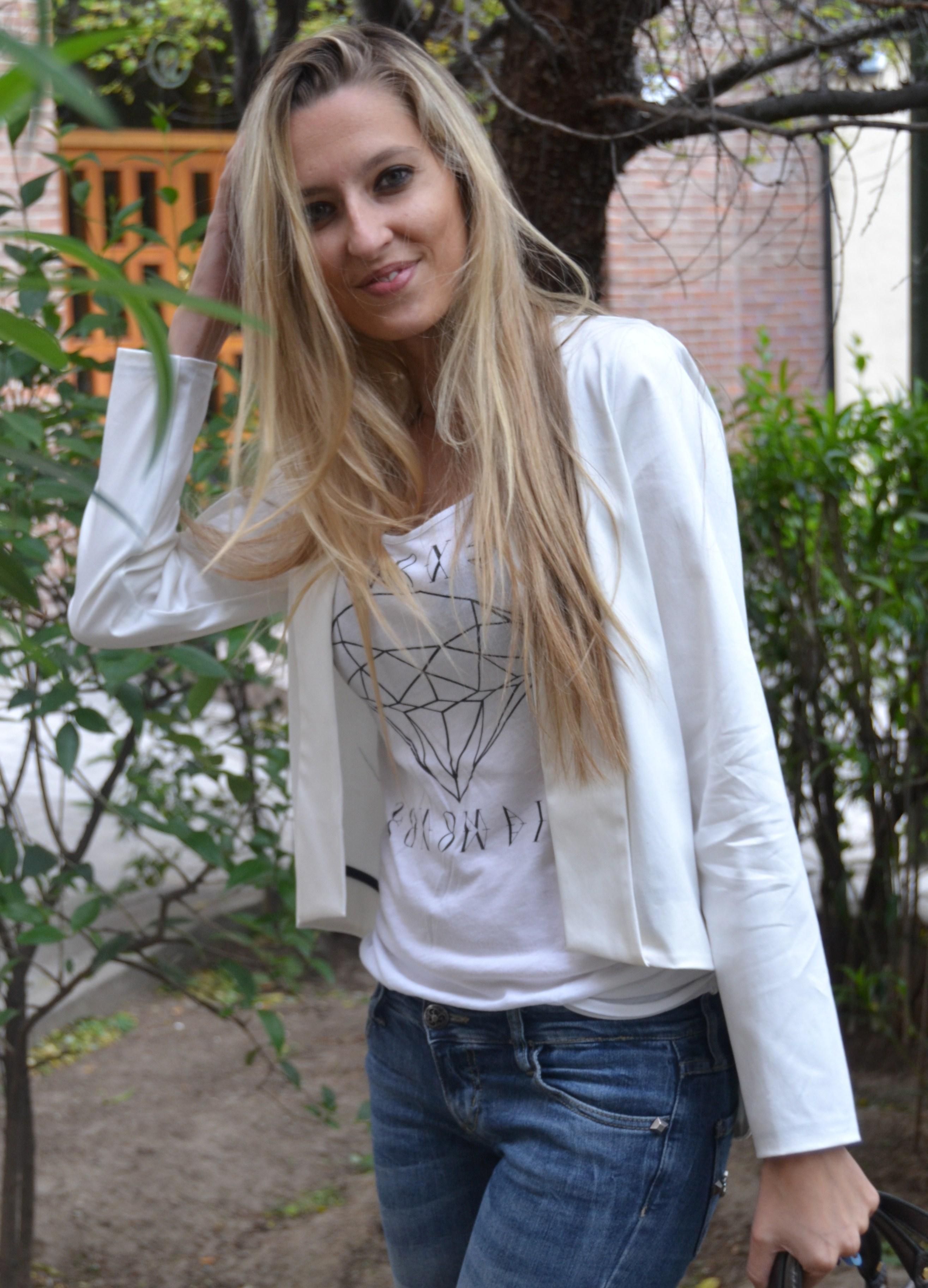 White blazer with sandals White blazer with sandals