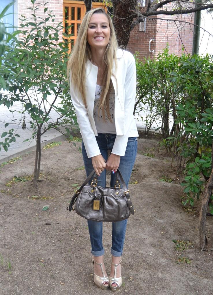 White blazer with sandals White blazer with sandals