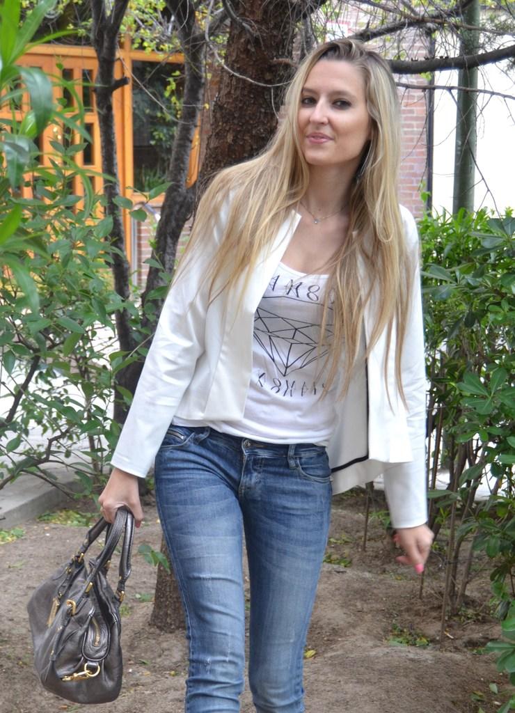 White blazer with sandals White blazer with sandals