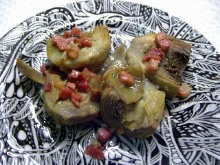 ALCACHOFAS CON JAMON ALCACHOFAS CON JAMON