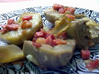 ALCACHOFAS CON JAMON ALCACHOFAS CON JAMON