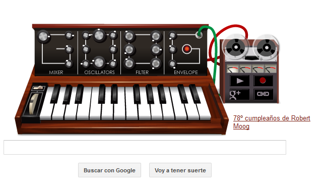 moog Doodle de homenaje al inventor del moog