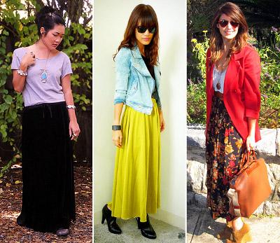 Look con maxifaldas
