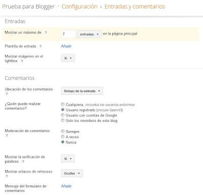 Tutorial Blogger: Comenzar un Blog II