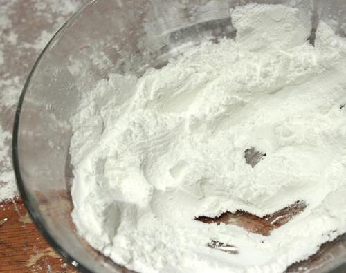 polvo Receta: nubes blancas