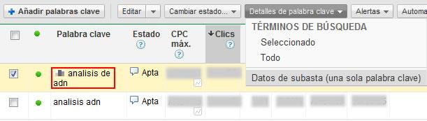 datos de subasta adwords datos de subasta adwords