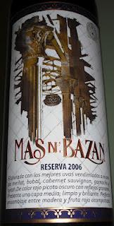 Mas de Bazán Reserva 2006, de Bodegas Agro de Bazan Mas de Bazán Reserva 2006, de Bodegas Agro de Bazan