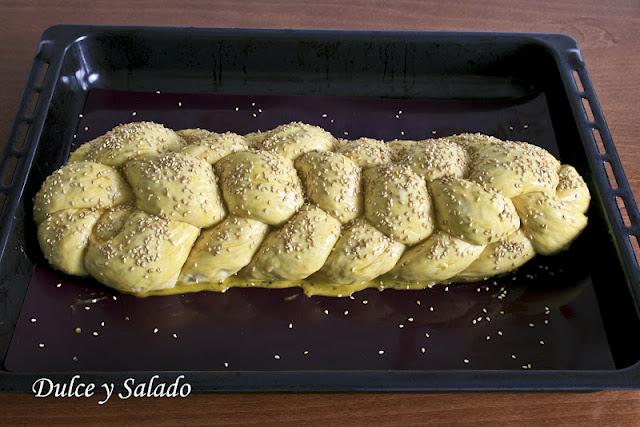 BRIOCHE TRENZADO CON CINCO CABOS (PASO A PASO) BRIOCHE TRENZADO CON CINCO CABOS (PASO A PASO)