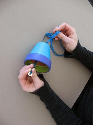 Campana de viento para jardín con macetas Campana de viento para jardín con macetas