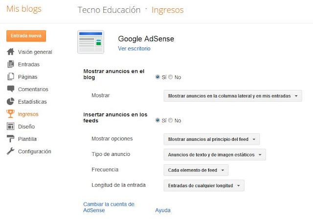 Google Adsense y Blogger Blogger con Google Adsense