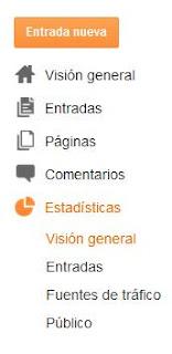 Estadísticas en Blogger Blogger manejo de estadísticas