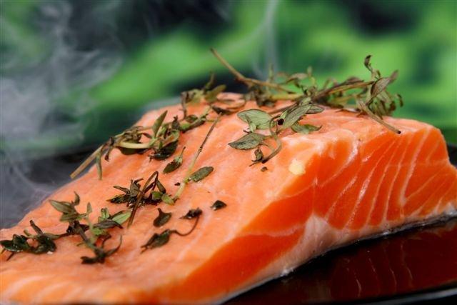 Salmon con citricos y albahaca Salmon con citricos y albahaca