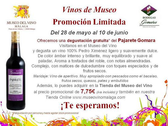 Promoción de Bodegas Gomara en el Museo del vino de Málaga