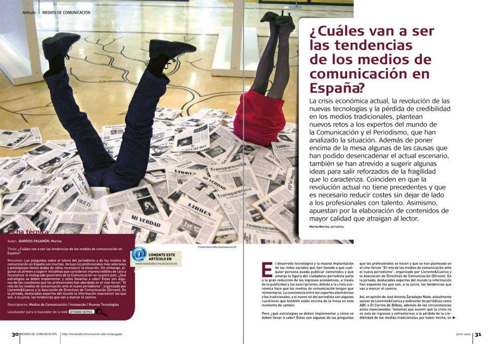 “Revista de Comunicación” y Ausín Sáinz. “Revista de Comunicación” y Ausín Sáinz.