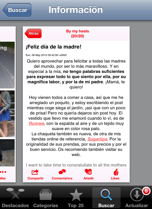 Aplicación del By my heels para iPhone y Android Aplicación del By my heels para iPhone y Android