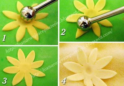 Como modelar una flor de varias formas distintas con un mismo cortador Como modelar una flor de varias formas distintas con un mismo cortador