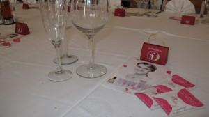 Detalle en las mesas del almuerzo Club Vela Blanes IV Trofeo Vela Carla Bulgaria Roses Beauty