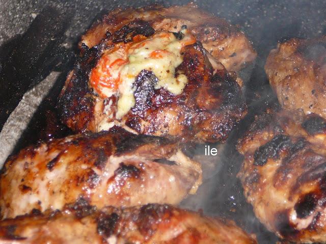 Mollejas rellenas con queso azul Mollejas rellenas con queso azul