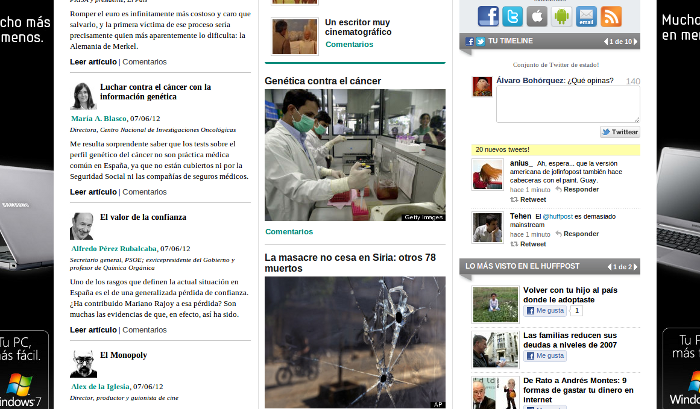 Nace ‘El Huffington Post’. Primeras impresiones