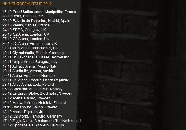 MuseTour12 Muse actuarán en Madrid el próximo 20 de octubre