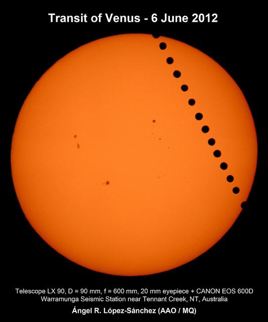 Tránsito de Venus de 2012: Primera imagen