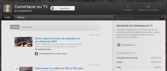 Estrenamos ComoHacer.eu TV en nuestro canal de YouTube Estrenamos ComoHacer.eu TV en nuestro canal de YouTube