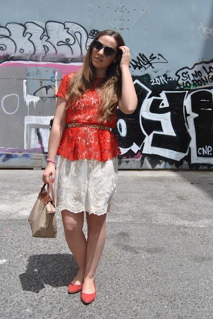 Red Peplum Shirt Red Peplum Shirt