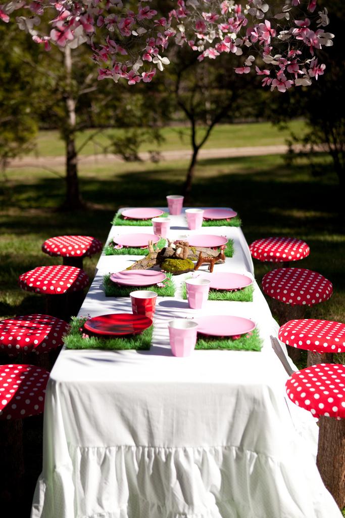 Fiesta del reino encantado de las hadas:Decoración mesas