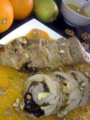 Solomillo relleno en salsa agridulce Solomillo relleno en salsa agridulce