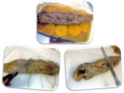 Solomillo relleno en salsa agridulce Solomillo relleno en salsa agridulce