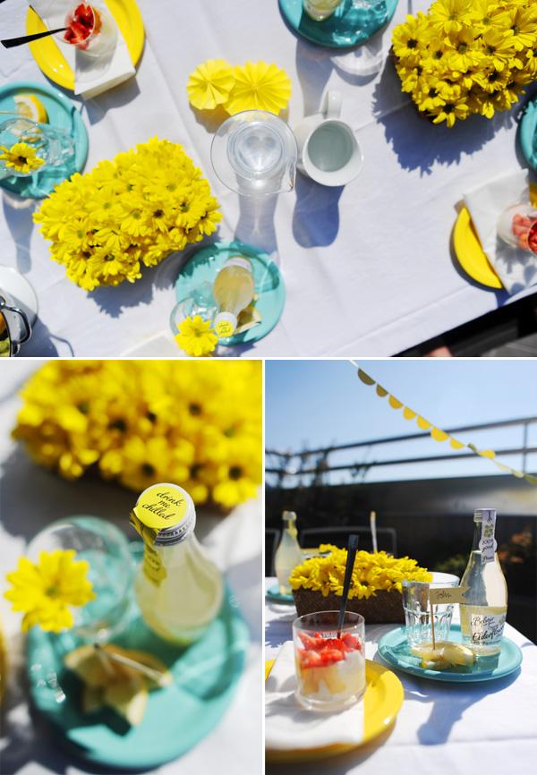 Inspírate: amarillo para una comida en la terraza
