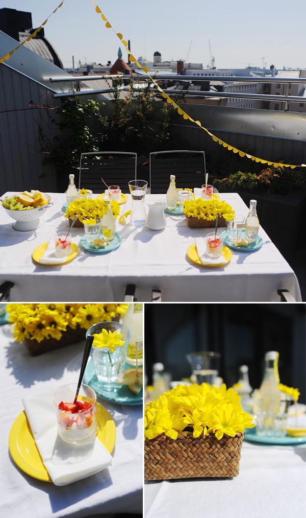 Inspírate: amarillo para una comida en la terraza