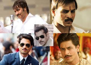 Actores de Bollywood con bigote.