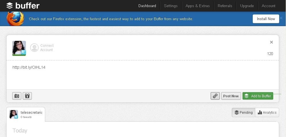 Programa tus tweets desde bufferapp Programa tus tweets desde bufferapp