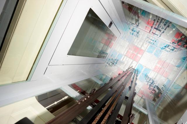 Vista interior del foso pàra elevador doméstico HE3 - Foto Cortesía ThyssenKrupp Encasa