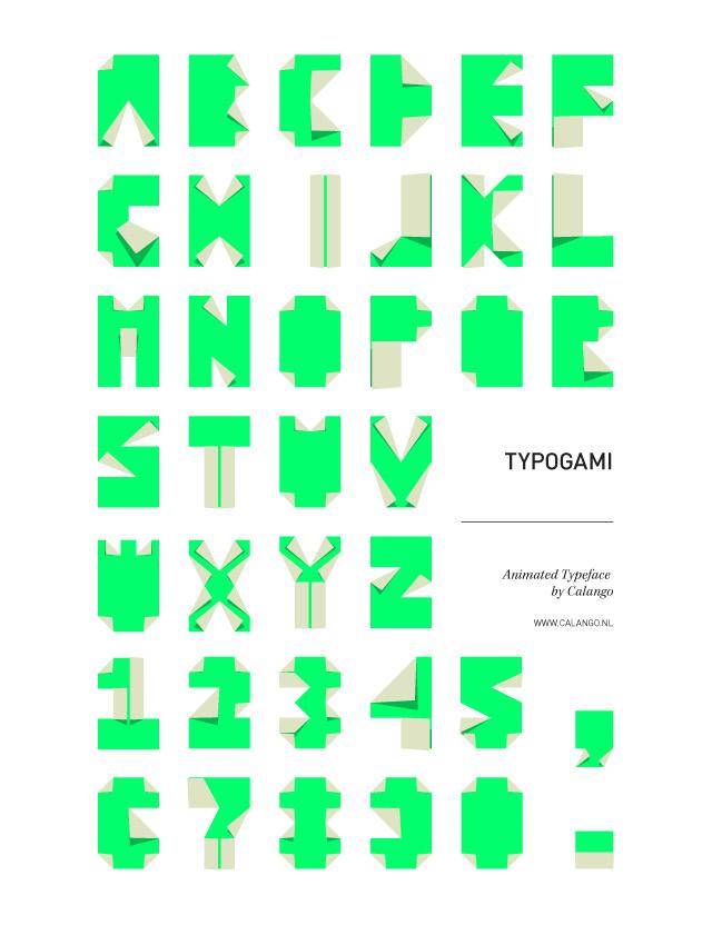 origami font