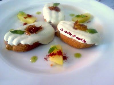 CANAPES DE BRANDADA DE BACALAO