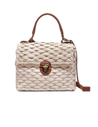 ES TENDENCIA: Alístate al estilo MILITARY SAFARI! Bolso Rafia Cierre Central