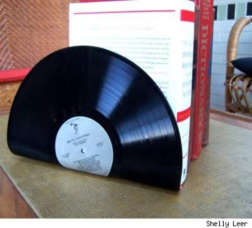 Sujeta libros de disco de vinilo Dale otra vida a los discos de vinilo
