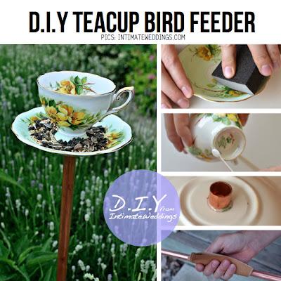 UN COMEDERO DE PÁJARO CON UNA TAZA hacer un comedero de pajaro