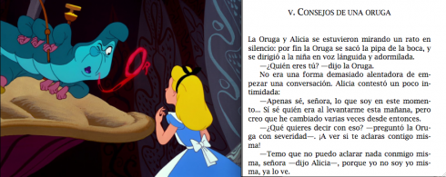 Oruga y Alicia ¿Quién eres tú?