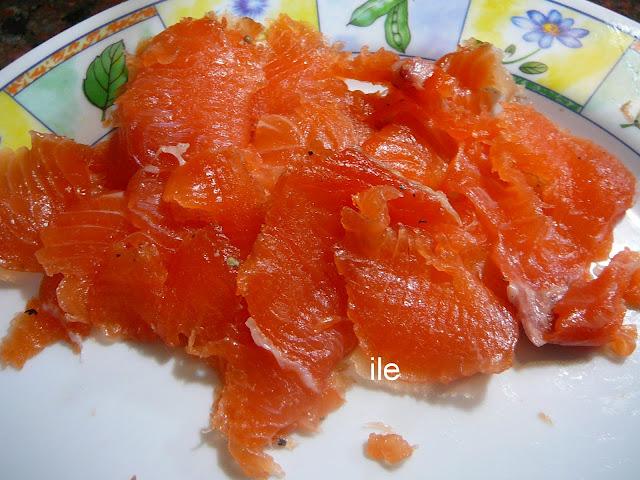Gravlax de salmon Gravlax de salmon