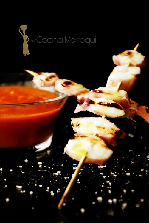 Pulpo de Dakhla con pipirrana de Ispania Pulpo de Dakhla con pipirrana de Ispania