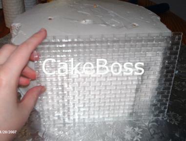 Paso a paso: Tarta castillo de princesas Aplicando impresión a las paredes