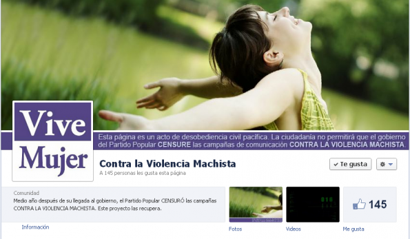 Contra la Violencia Machista Vive Mujer ha recuperado las campañas institucionales contra la violencia de genero. http://goo.gl/l8eXe