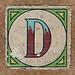 Vintage brick letter D Vintage brick letter D